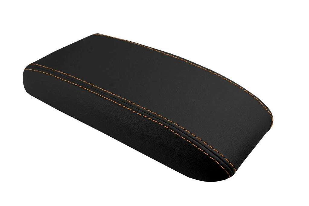 Leather Console Lid Armrest Cover for Toyota 4Runner (1996–2002) Orange Stitch