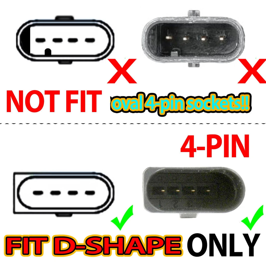 4Pin D-Shape Pigtail Wire Connector Cable Kit for VW Audi Seat Skoda (1996–2023)