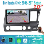6-64GB Wireless Carplay Android Auto Head Unit Radio for Honda Civic (2006-2011)