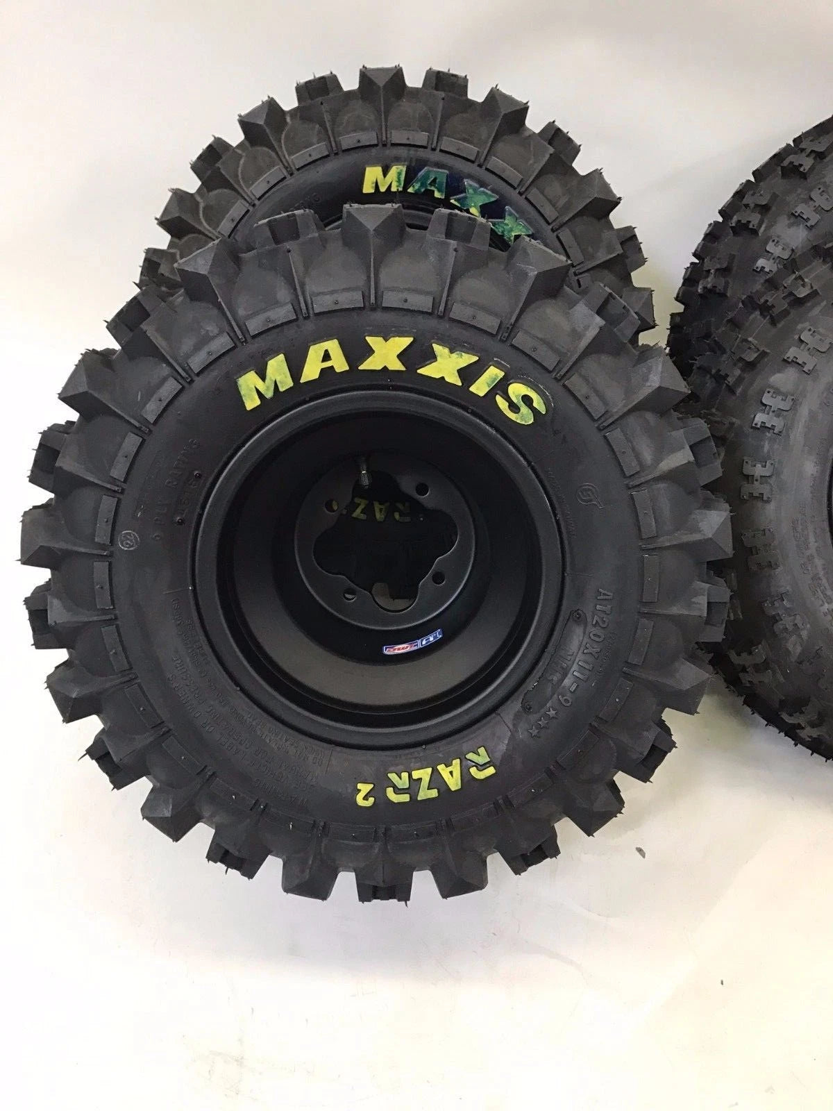 DWT A5 Black Wheels & Maxxis Razr 2 Tires Kit for Raptor 700, YFZ450 (2006–2023)
