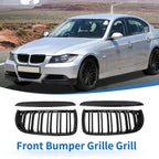 Front Kidney Grille Gloss Black 4 Door for BMW E90 (2005-2008)