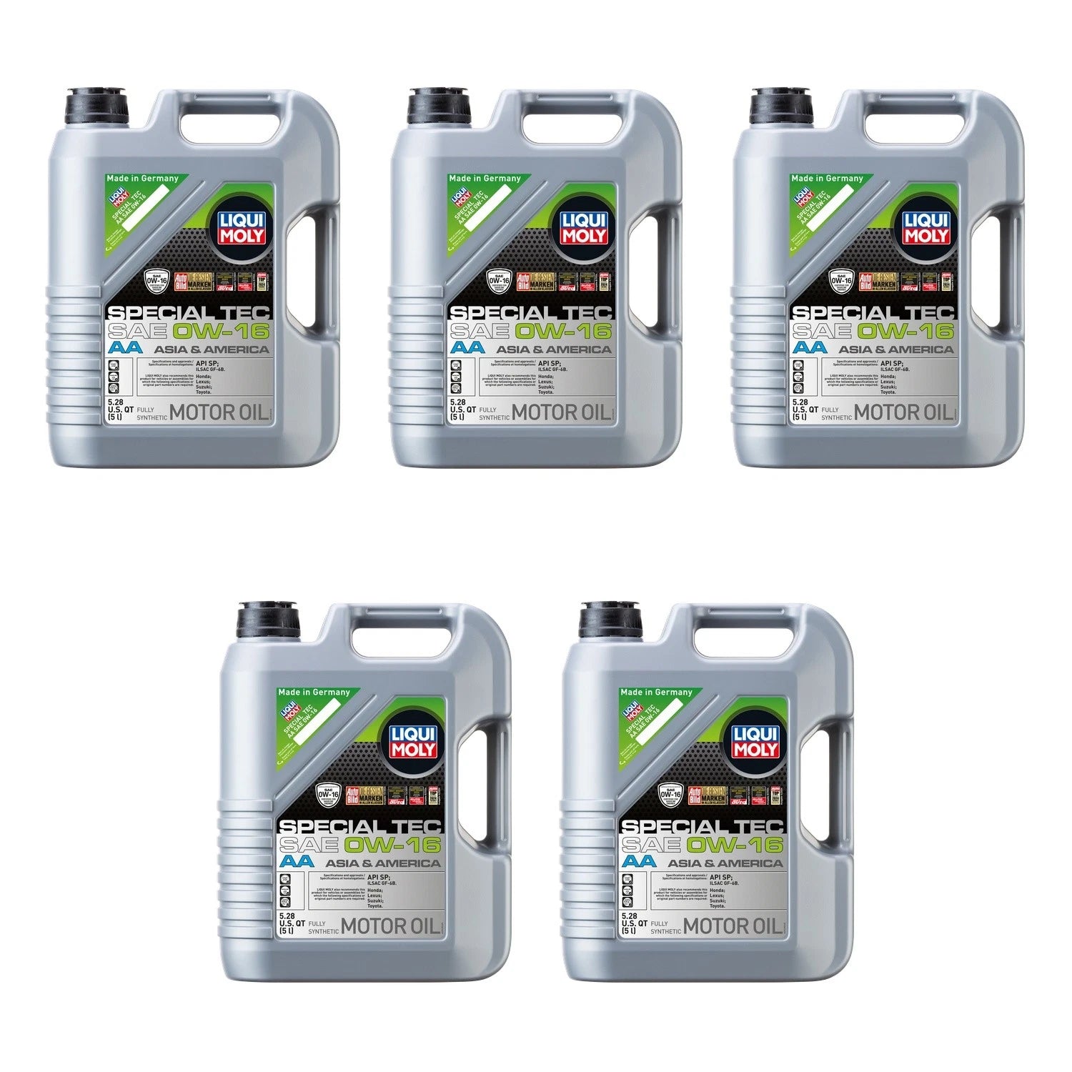 Set of 5 Liqui Moly Special Tec AA 0W-16 Engine Motor Oil (25L)