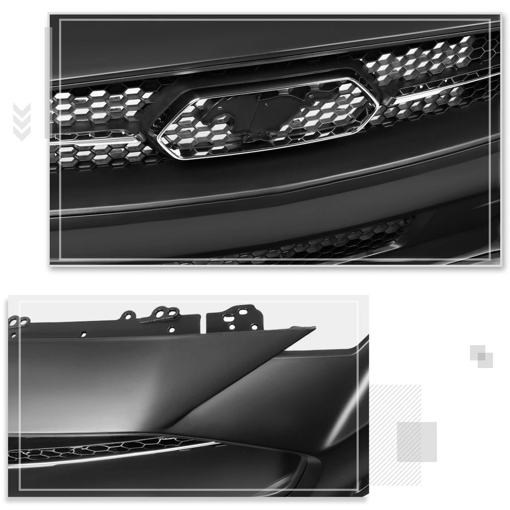 Front Bumper Face Bar for Chevy Silverado 1500 (2007–2013) Black
