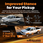 3" Front 4" Rear Lowering Kit for Chevrolet C10/GMC C15 (1973–1987)