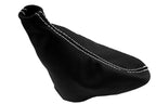 E Brake Boot Cover for Ford Mustang (2010–2014) Carbon Fiber White Stitch