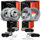 Front Drilled Brake Rotor & Ceramic Pad for Toyota 4Runner (2010–2020)