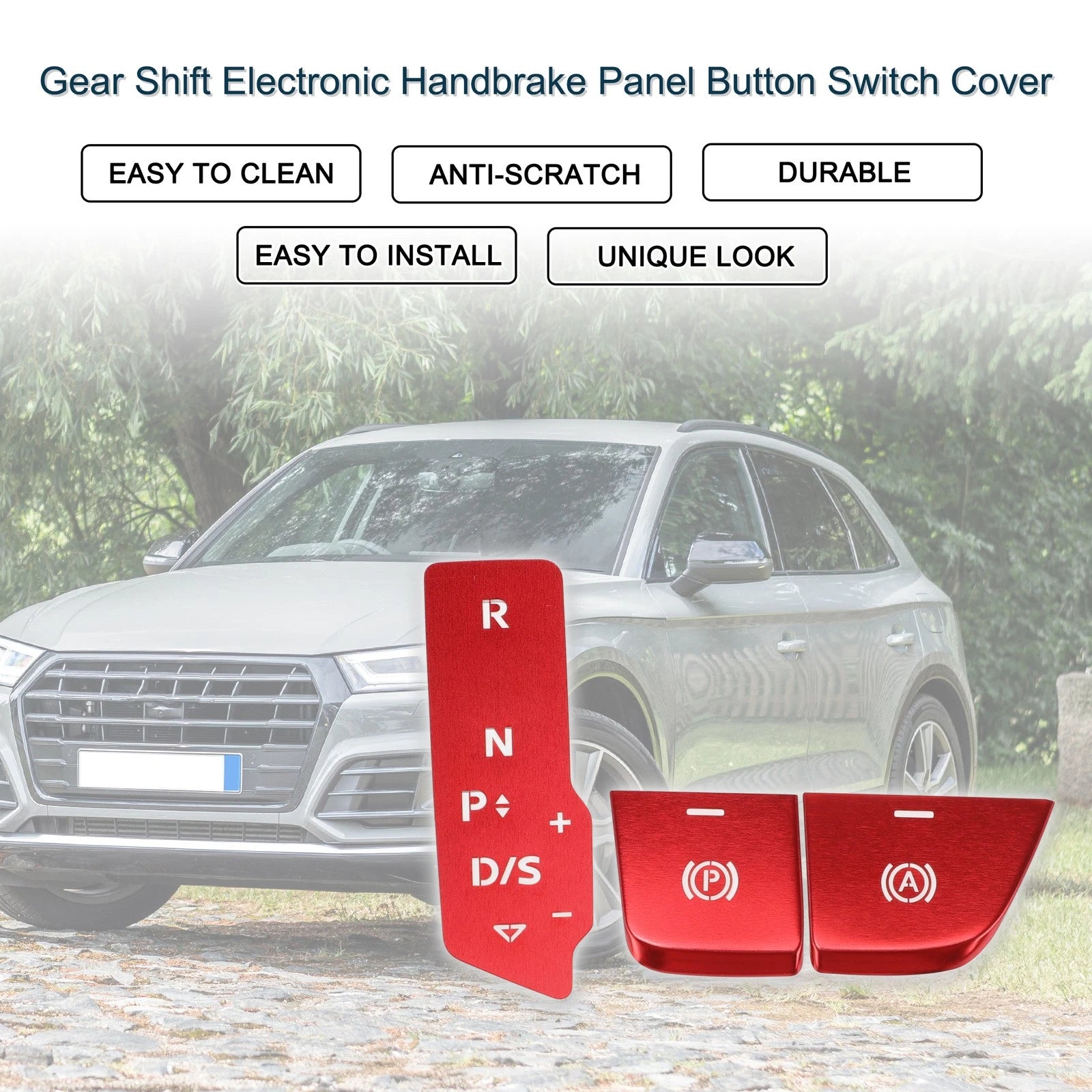 Set of 1 Gear Shift Electronic Handbrake Button Cover for Audi Q5 (2009–2017)