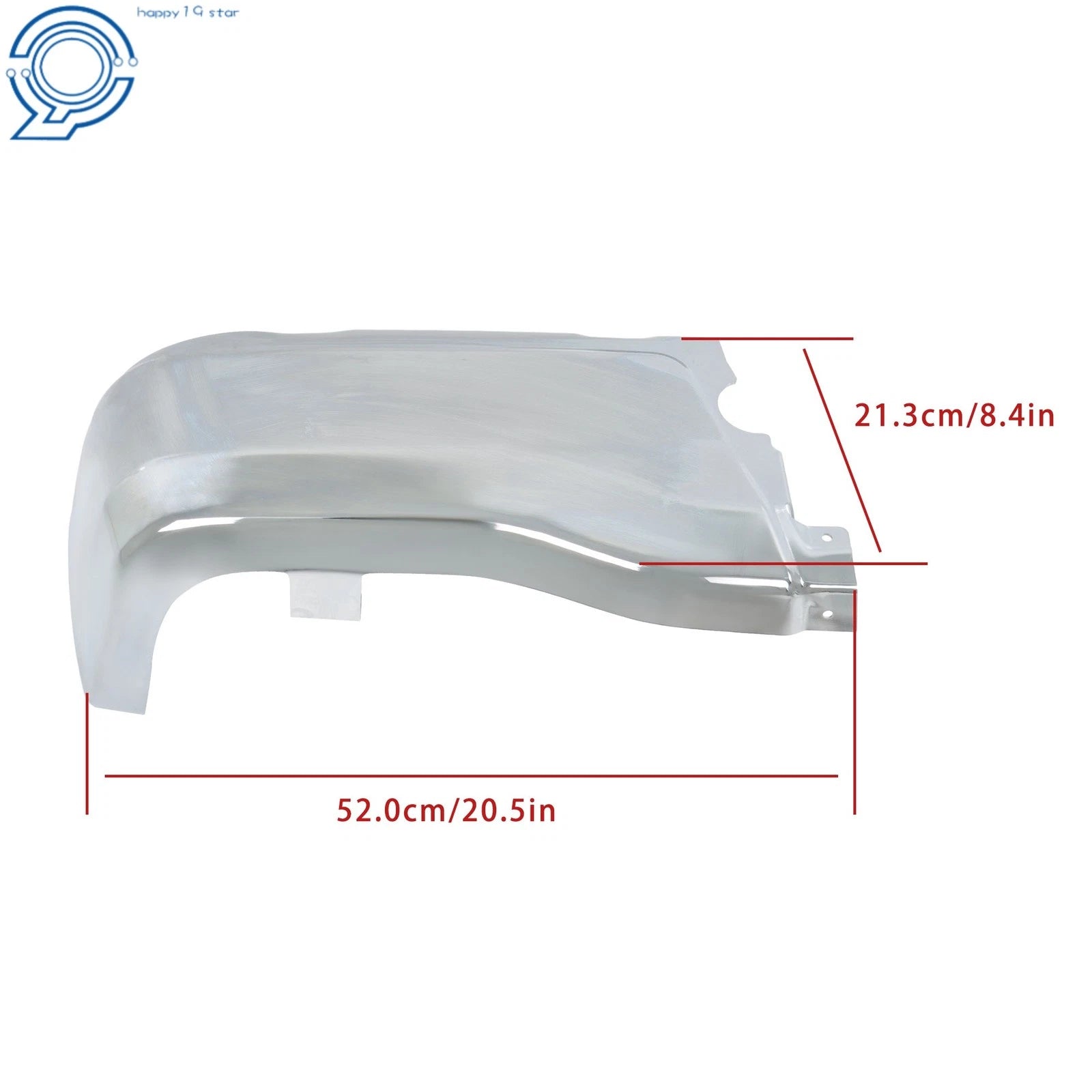 Left Side Rear Bumper Face Bar for Ford Ranger (2019–2023) Chrome