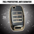 Silicone Key Fob Case Cover for KIA Sorento Carens (2013–2014) Black