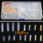 400PCS 3.9mm Brass Bullet Connectors Male & Female Terminals for Motorcycle