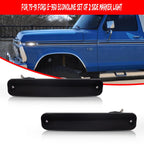 2X Smoked White LED Front Side Marker Lights for Ford Bronco