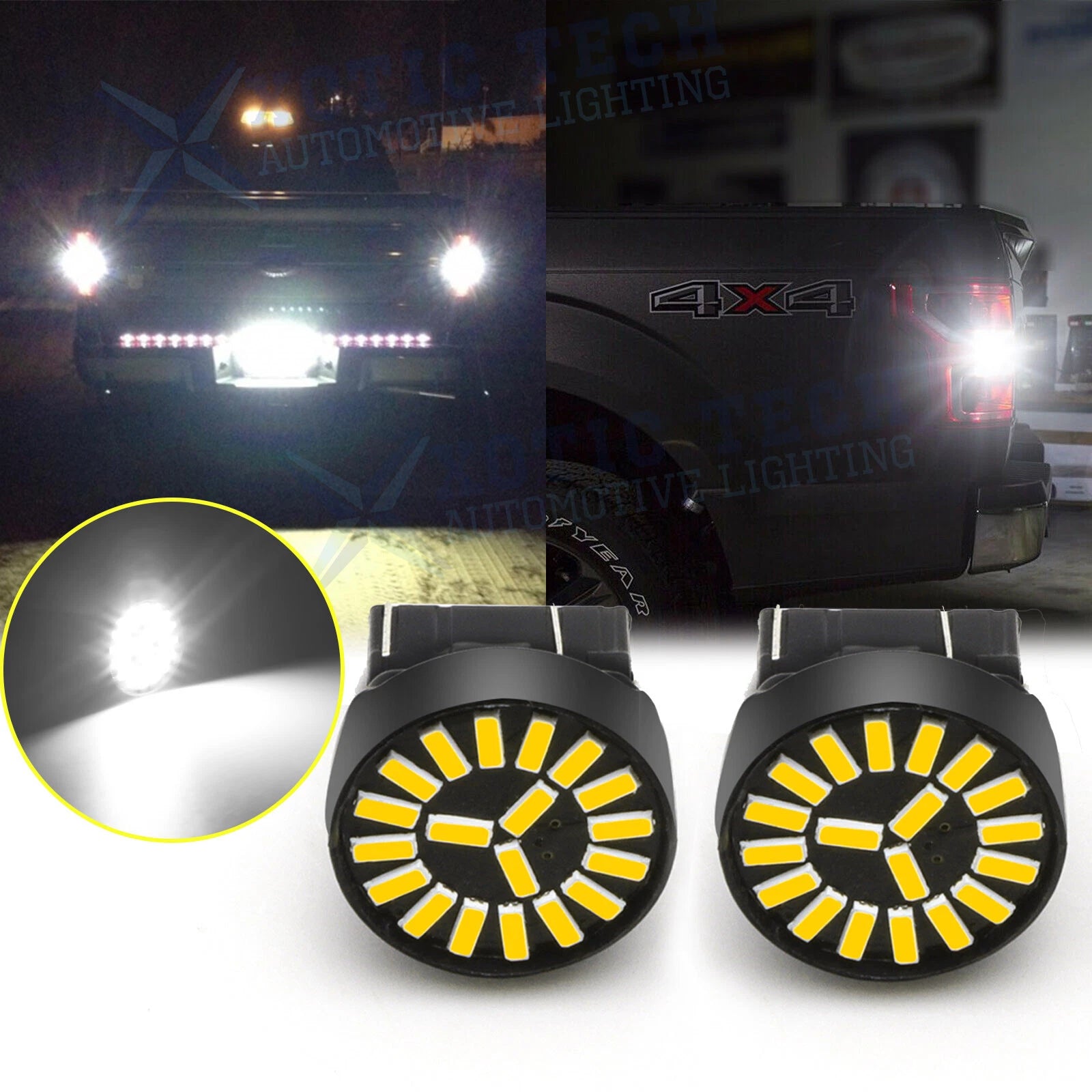 White 7443 LED Backup Reverse Light Bulb for Ford Explorer (2013–2019)