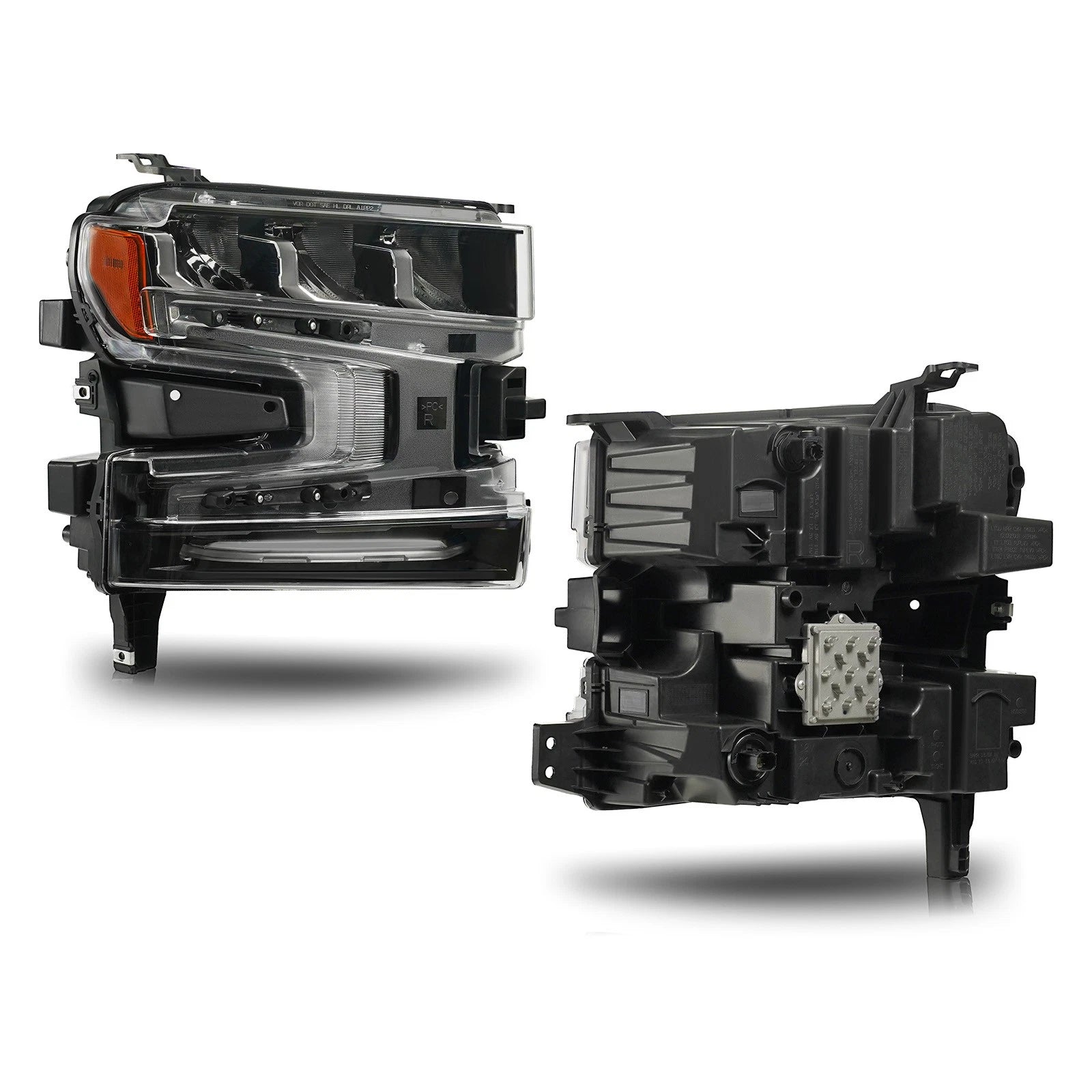 Full LED Headlight Set for Chevy Silverado 1500 (2019–2022) w/LED Signal