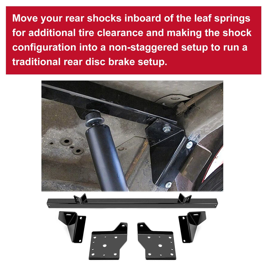 Rear Shock Crossmember Relocation Kit for Camaro Nova Firebird (1967–1974)