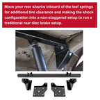 Rear Shock Crossmember Relocation Kit for Camaro Nova Firebird (1967–1974)