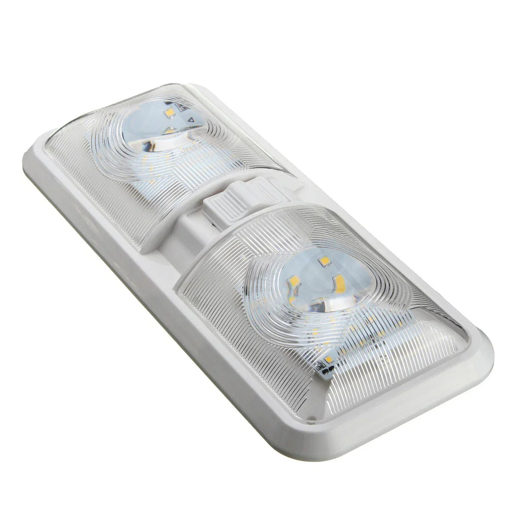 12V 48LED Interior Double Dome Ceiling Light for RV Boat Camper Trailer