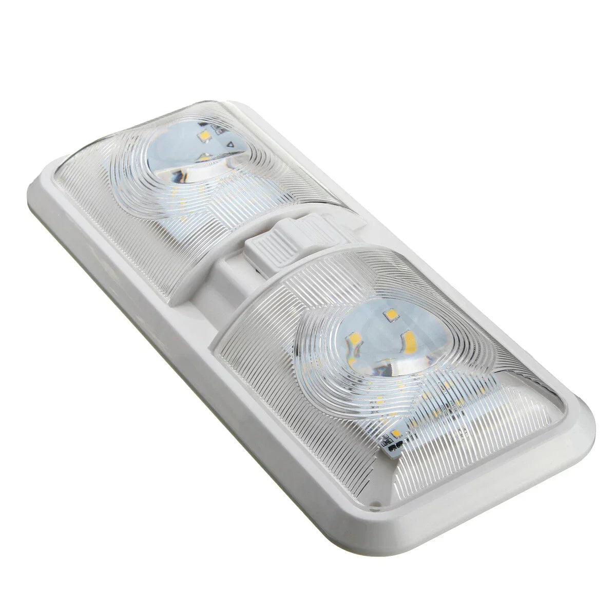 12V 48LED Interior Double Dome Ceiling Light for RV Boat Camper Trailer