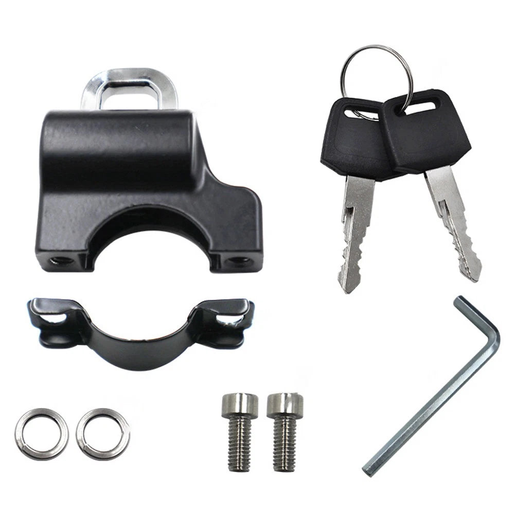 Motor Helmet Lock for Universal 7/8" 22-28mm Tube (Anti-theft Security)