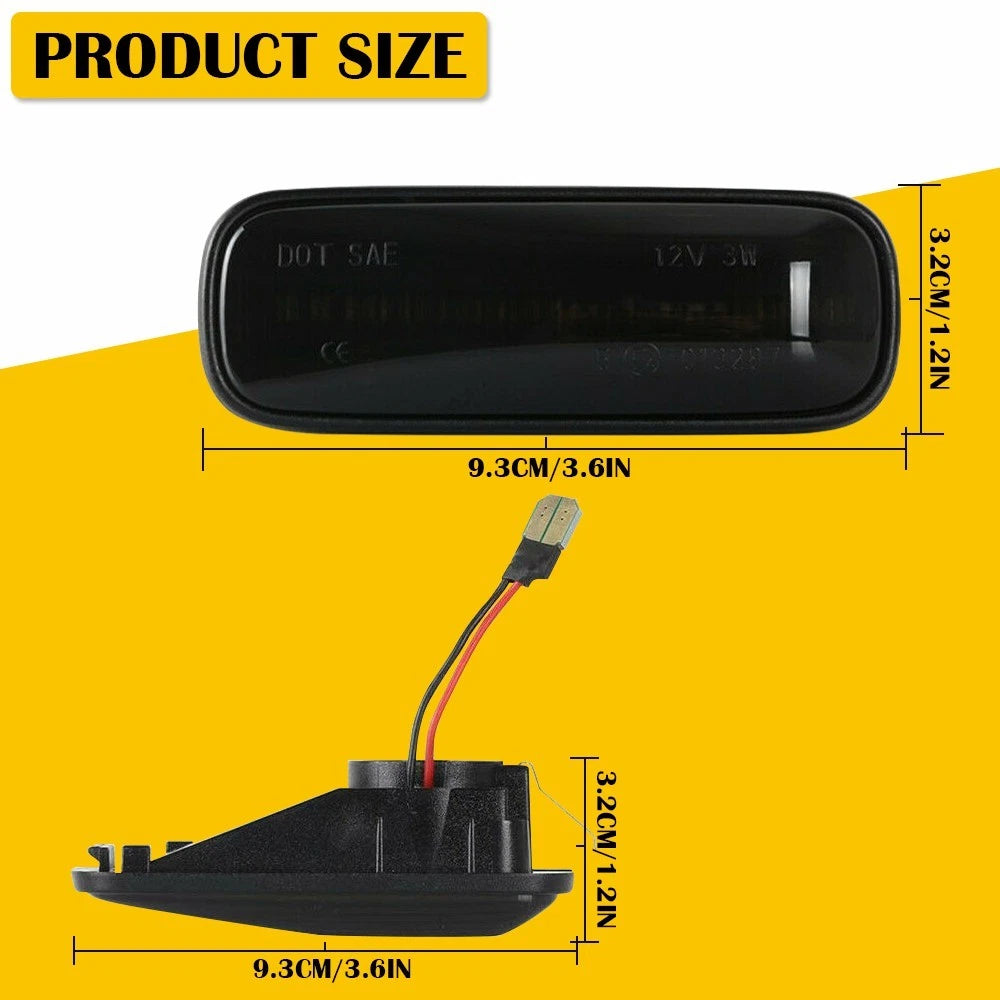 LED Side Marker Turn Signal Lamps for Honda Civic (1996–2000) - Smoke Amber