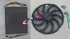 3 Row Aluminum Radiator + Fan for Austin Healey 3000 (1959-1967)