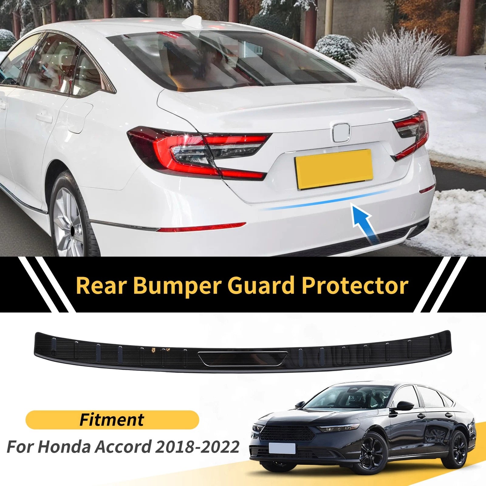 Bumper Guards for Honda Accord (2018–2022) Titanium Tone 1 Pc