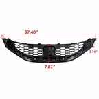 Front Bumper Upper Grille for Honda Civic Sedan (2013-2015) with Chrome Trim