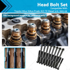 Head Bolt Set for Toyota Hilux HiAce Prado 1KZ-TE Diesel (1993–2006)