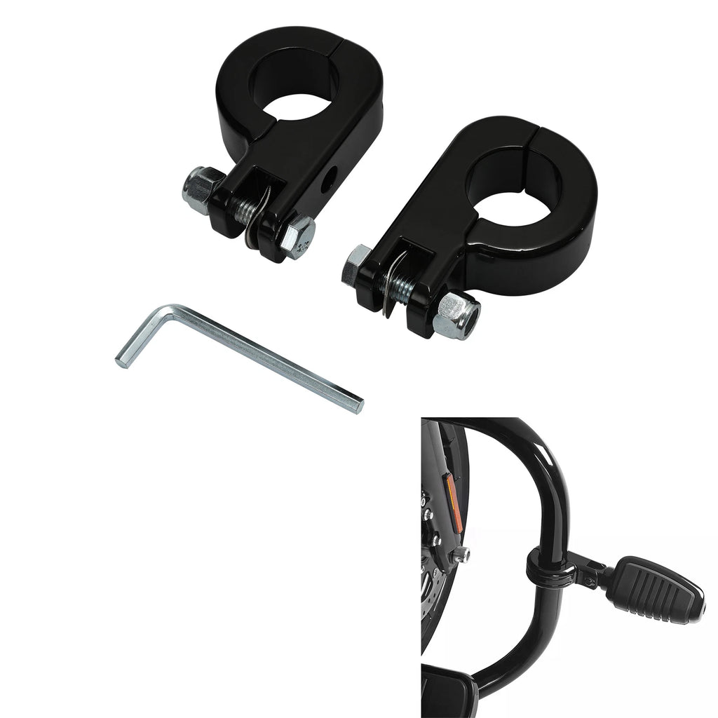 1 1/4" Highway Guard Footpegs Mount for Harley Touring Electra Road Glide