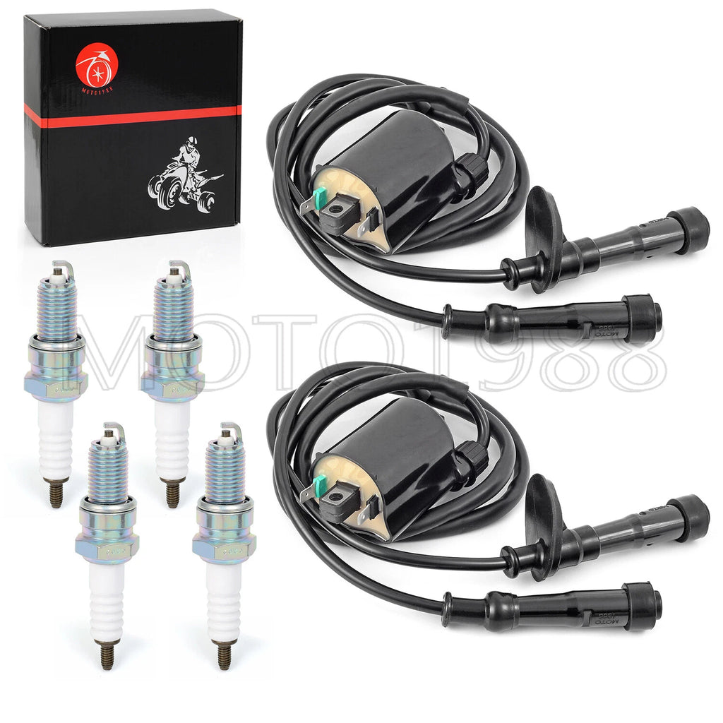 Ignition Coil and Spark Plug Cap Kit for Honda Shadow ACE 750 (1998-2003)