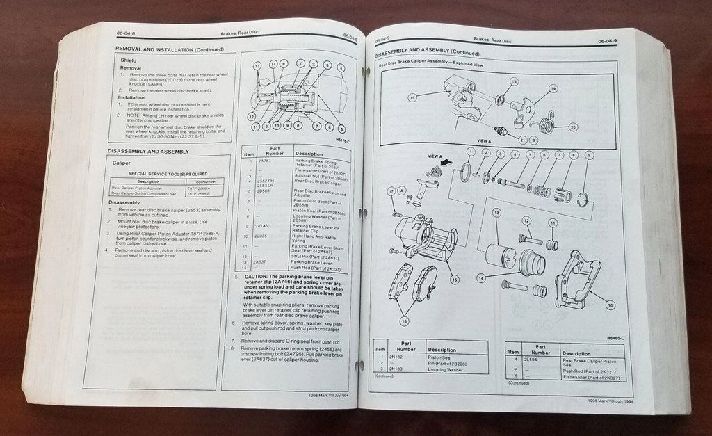 Electrical Vacuum & Service Manual Set for Lincoln Mark VIII (1995) FPS-12192-95