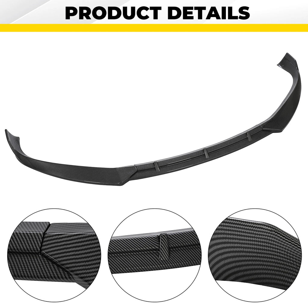 Carbon Fiber Look Front Bumper Lip Spoiler for Tesla Model S (2016–2020)