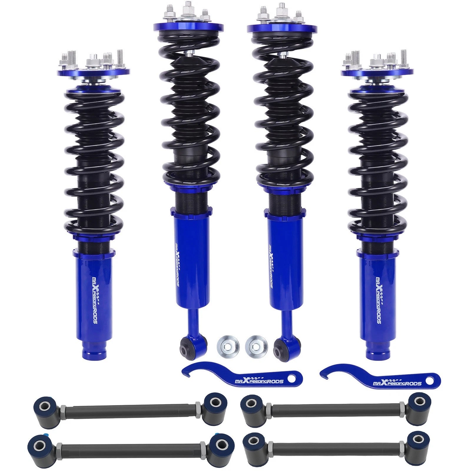 Coilovers Shocks Struts + Rear Lower Camber Arm Kit for Honda Accord (2003–2007)