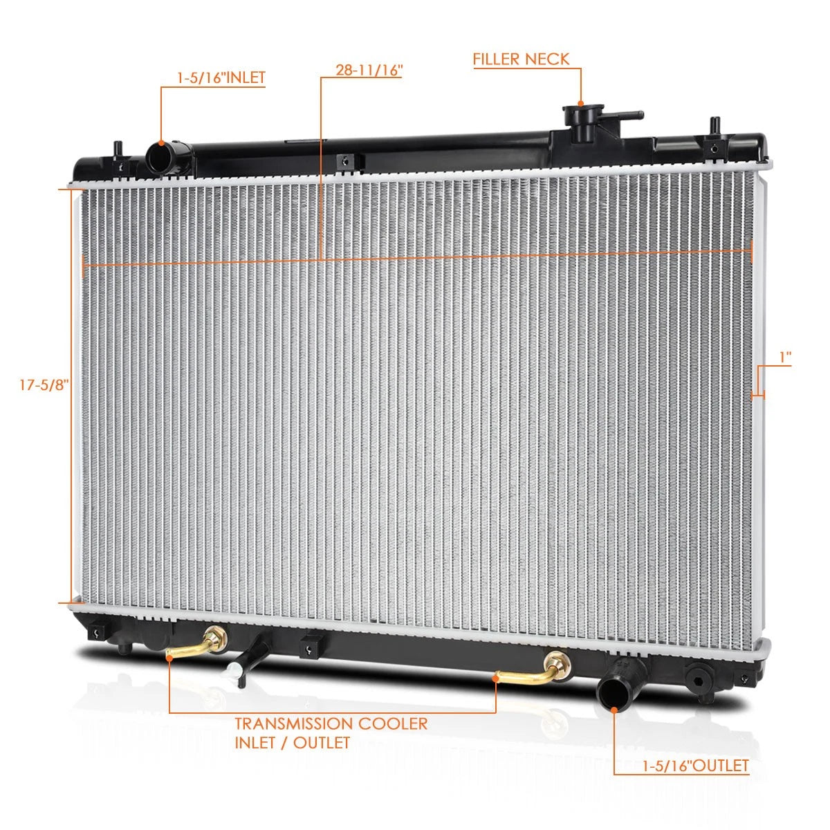 Aluminum Core Radiator for Toyota Highlander (2001–2007) DPI-2454