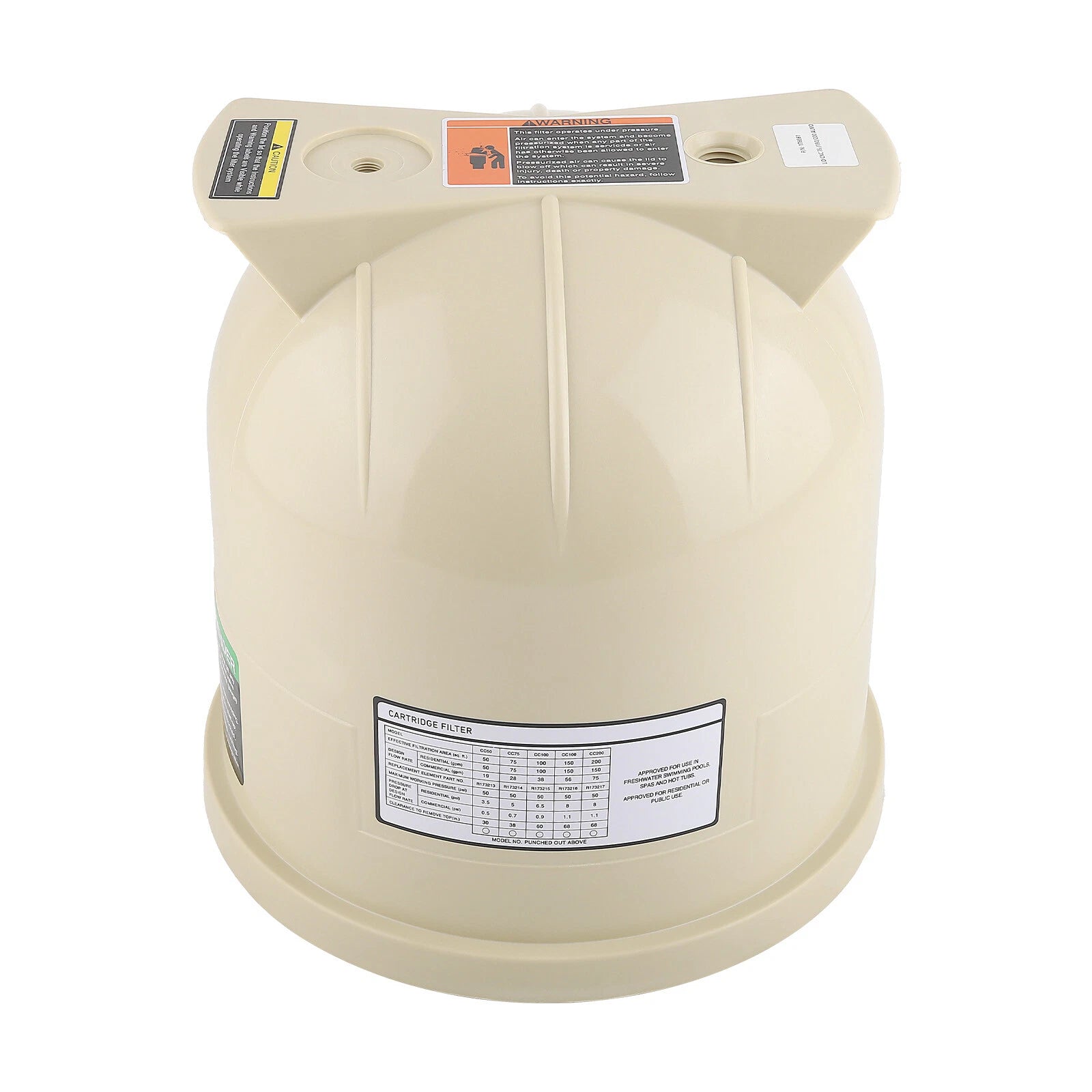 Filter Cover Lid for Pentair 75 150 200 Sq ft Cartridge Filter (711572698563)