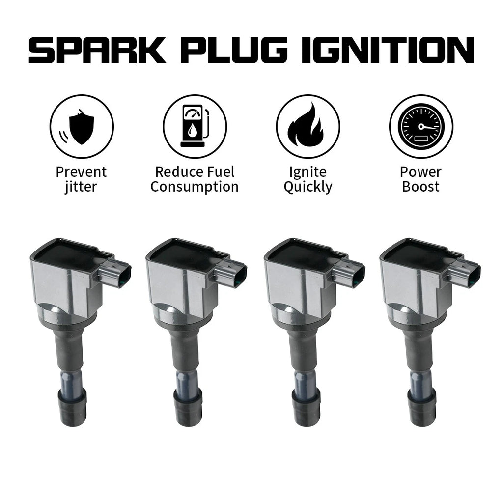 4x Ignition Coils for Honda CR-Z (2011–2016) 1.5L L4 Naturally Aspirated