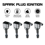 4x Ignition Coils for Honda CR-Z (2011–2016) 1.5L L4 Naturally Aspirated