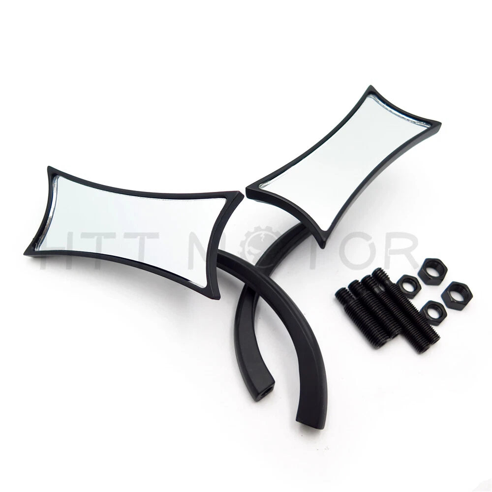 Pair 8mm Rearview Side Mirrors for Harley Davidson XL1200L XL883 XL883L (2004–2023)