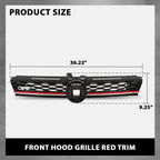 Front Hood Mesh Grille with Red Trim for VW Golf MK7 (2017–2019)