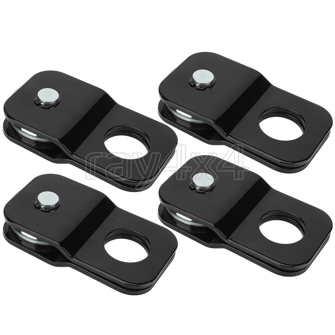 Set of 4 Snatch Blocks 8,000 lbs Recovery Winch Pulley Offroad ATV UTV
