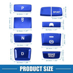 9 x Gear Shift Panel Switch Button Covers for Honda Accord (2018-2022) Blue
