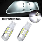 2X LED License Light Bulb for Various Models (921, 168, T10, 194, 912)