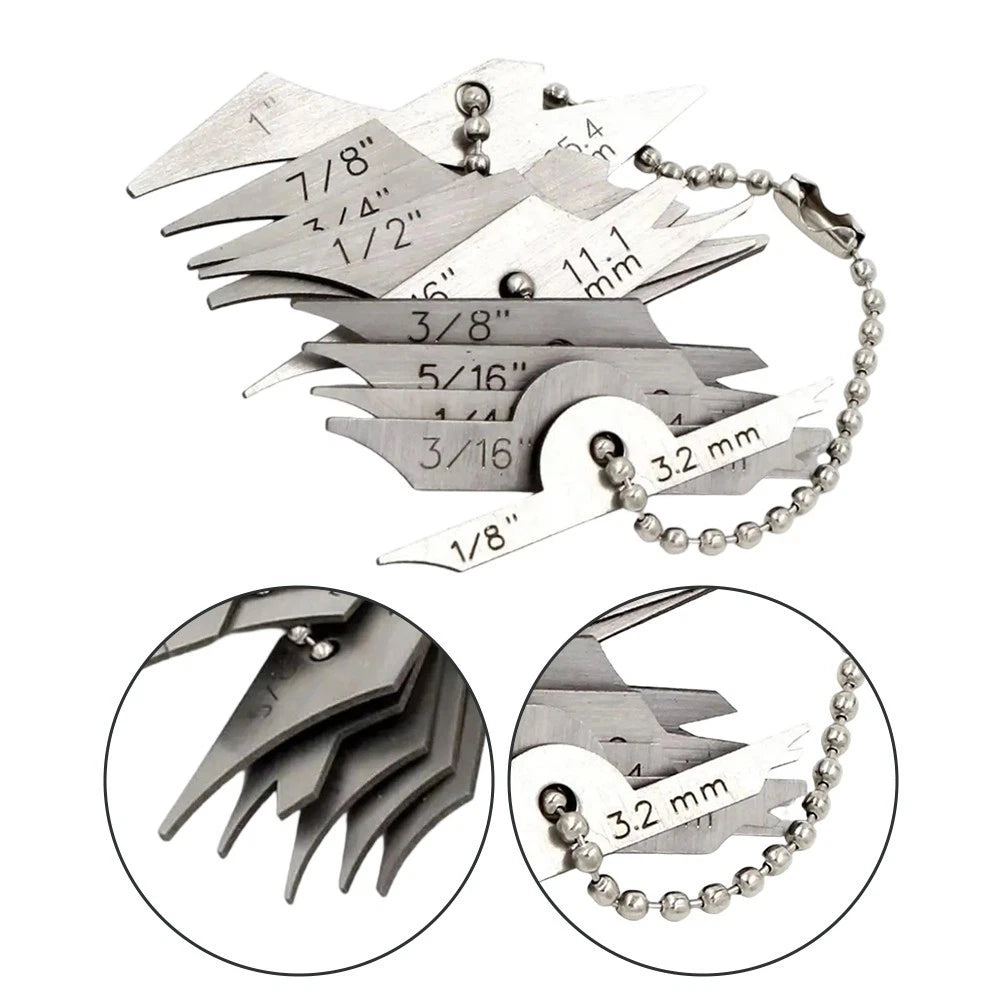 10 Piece Stainless Steel Fillet Welding Gauge Set for Automotive