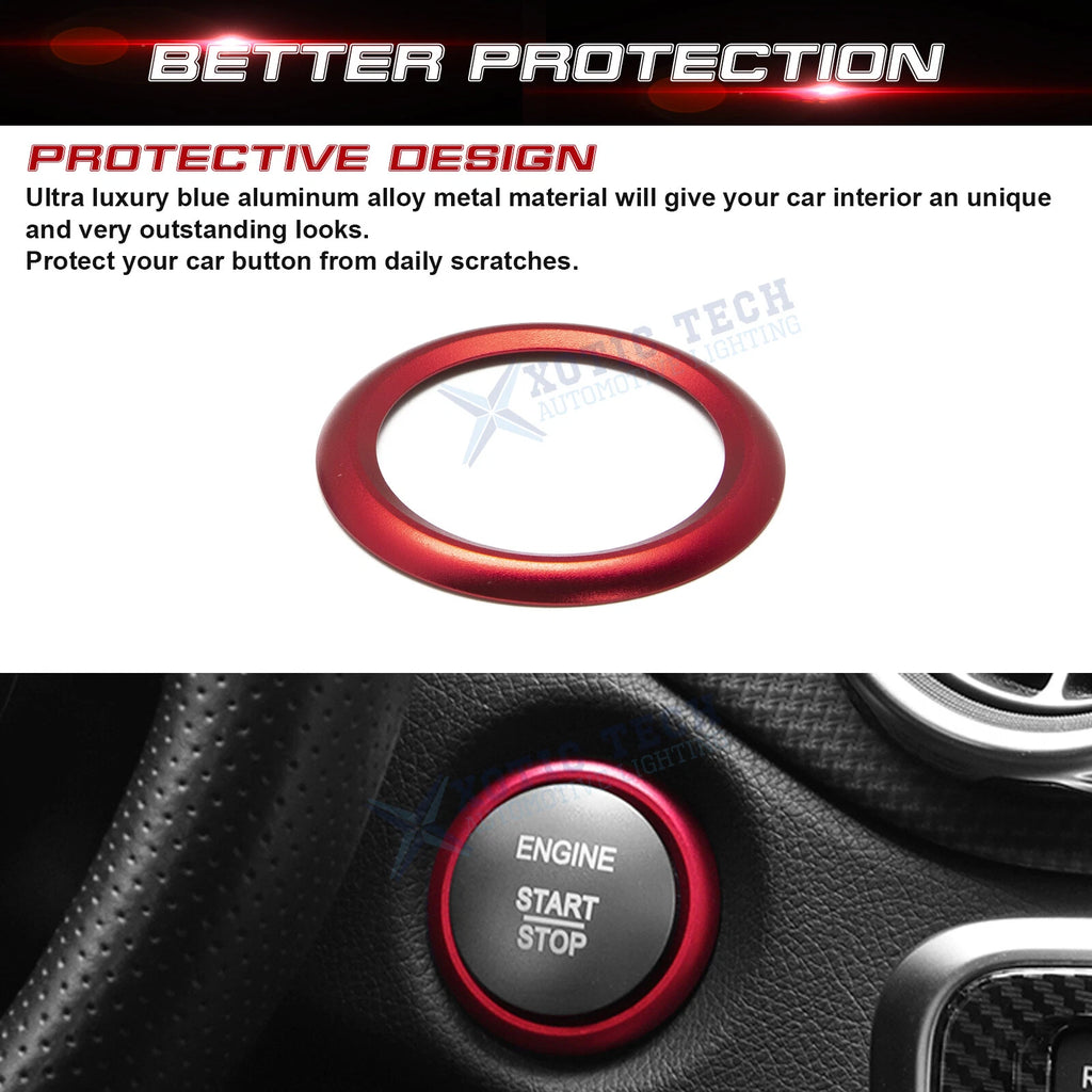 Red Engine Start Button Surround Ring Decor Trim for Mercedes CLA GLA (2013-2019)