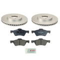 Set of 2 Bosch Front Vented Rotors & Ceramic Brake Pads for Ford Mazda