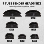 HVAC Ratcheting Pipe Tube Bender Tool Kit for (1/2'', 1/4"-7/8")