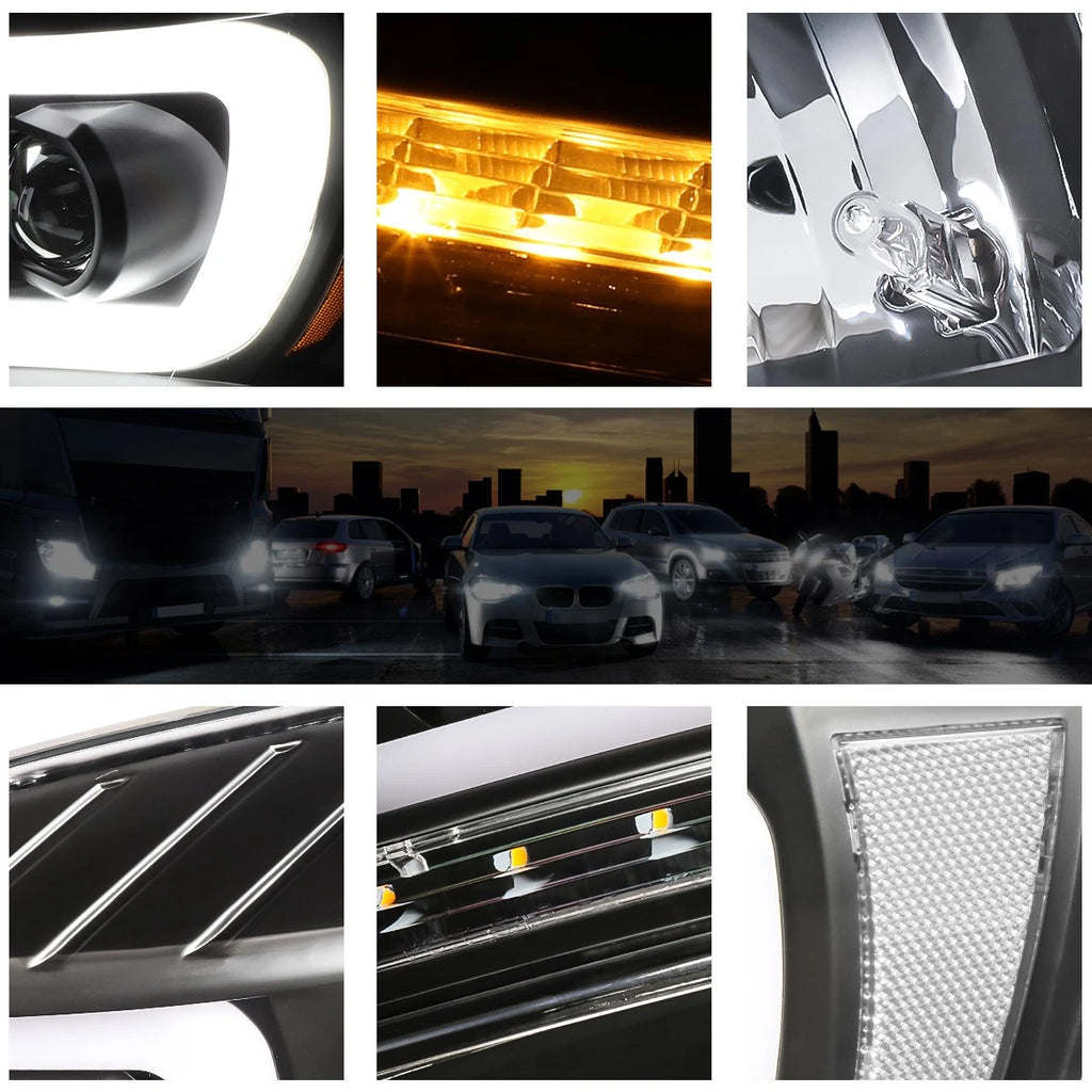 Chrome Housing Headlight with Amber Corner Signal for Honda Civic (1999–2000)