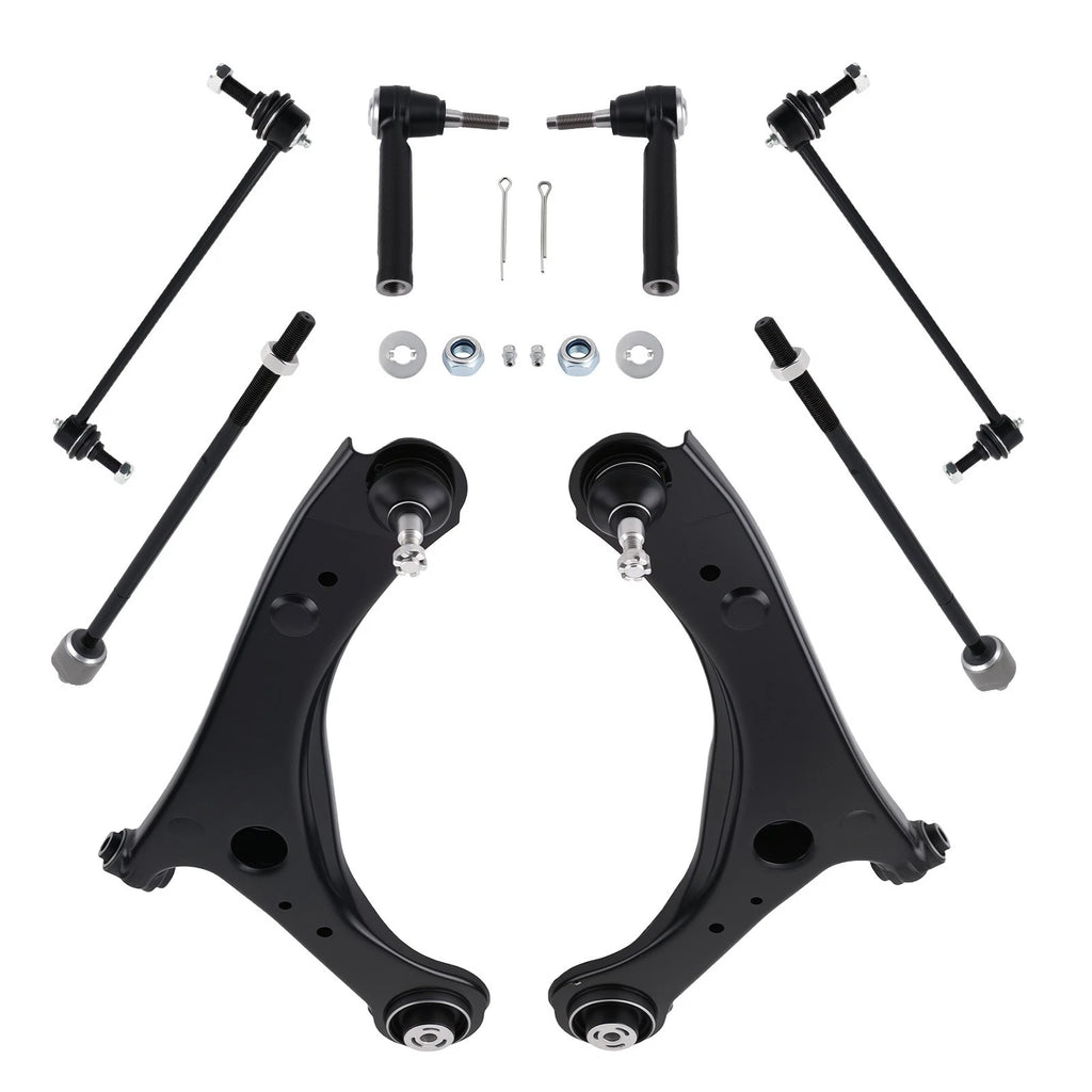 Front Lower Control Arms Tie Rods Sway Bars Link for Volkswagen Routan (2009–2010)
