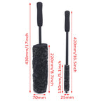 Set of 4 Soft Bristle Tire Rim Cleaning Brushes for All Vehicles
