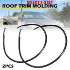 Set of 2 Black Rubber Roof Drip Molding Strips for Toyota Corolla (2003–2008)