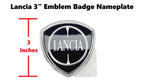 Lancia 3" Emblem Badge Nameplate for Lancia